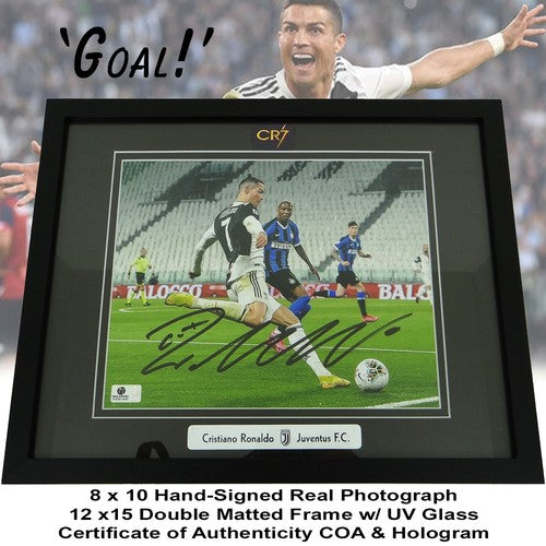 Cristiano Ronaldo CR7 Juventus F.C. Autographed 8x10 Photo Custom Framed w/ COA