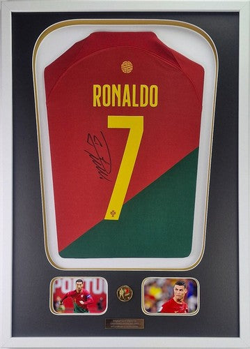 Cristiano Ronaldo Shirt Framed Portugal 2022 Hand-Signed w/ COA
