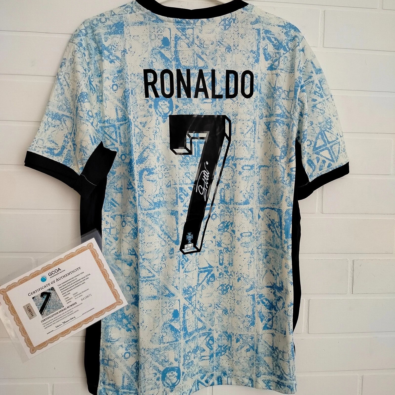 Cristiano Ronaldo CR7 Hand Signed 2024/25 Portugal Soccer Jersey With COA