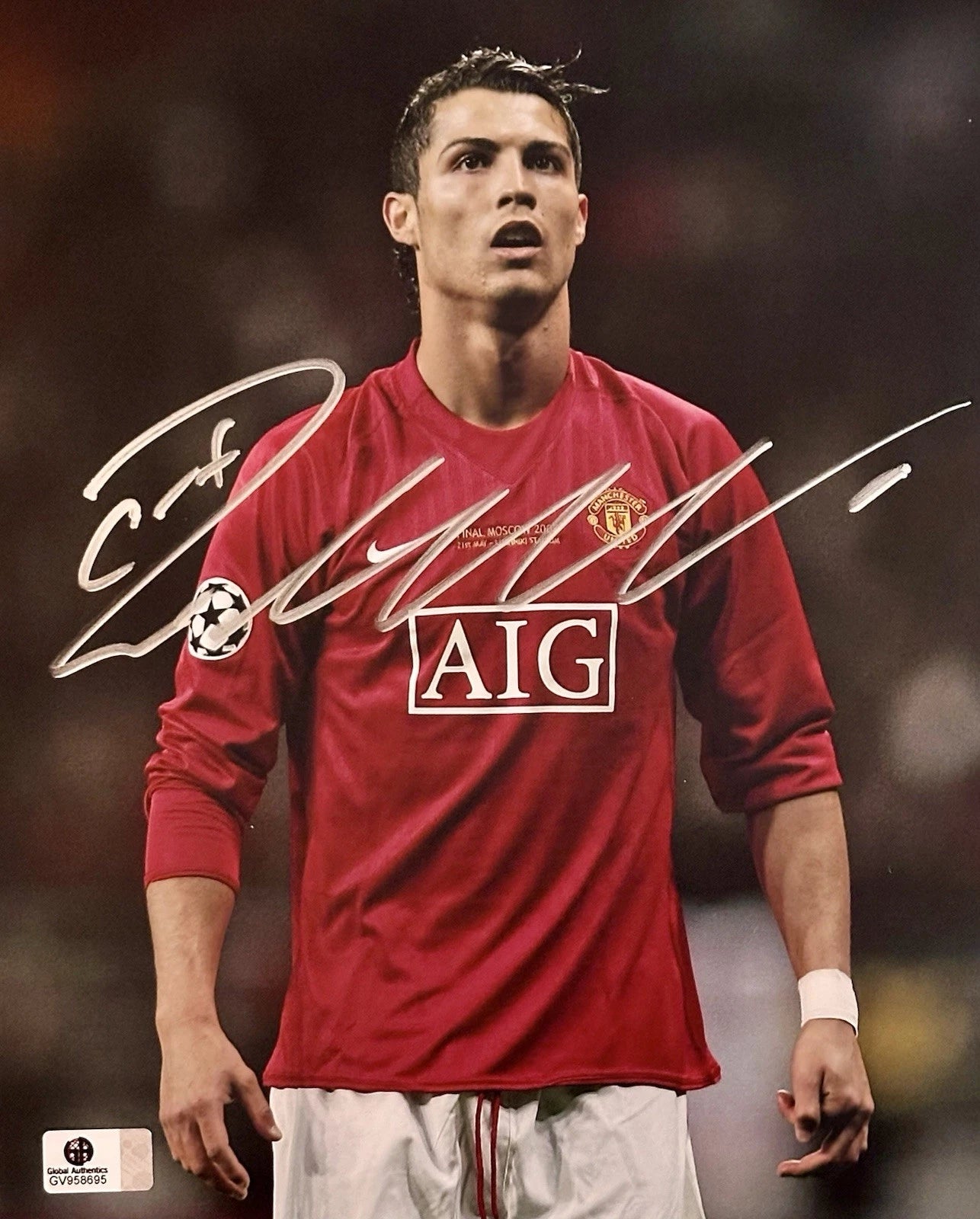 Cristiano Ronaldo CR7 Manchester Autographed 8x10 Photo w/ COA
