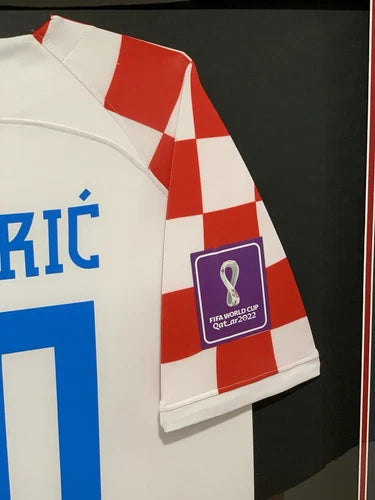 Luka Modric Signed LED Framed Croatia Jersey Beckett COA