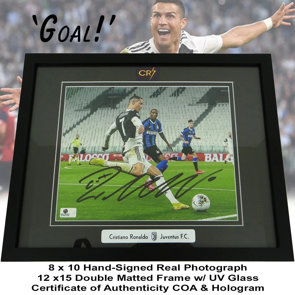 Cristiano Ronaldo CR7 Juventus F.C. Autographed 8x10 Photo Custom Framed w/ COA