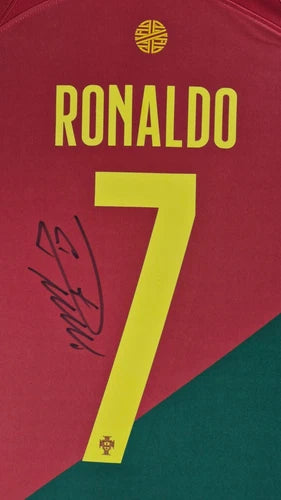 Cristiano Ronaldo Shirt Framed Portugal 2022 Hand-Signed w/ COA