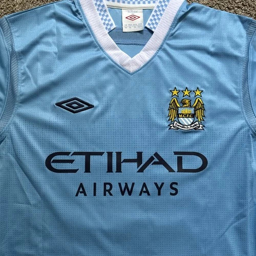 Autographed Sergio “Kun” Aguero Manchester City Blue Umbro #16 Jersey – Beckett COA