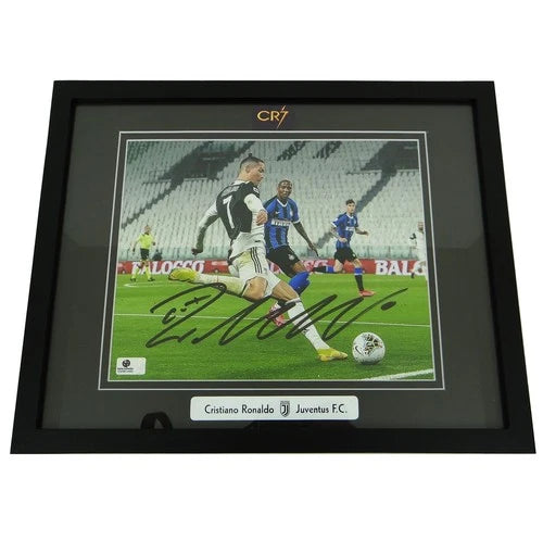 Cristiano Ronaldo CR7 Juventus F.C. Autographed 8x10 Photo Custom Framed w/ COA