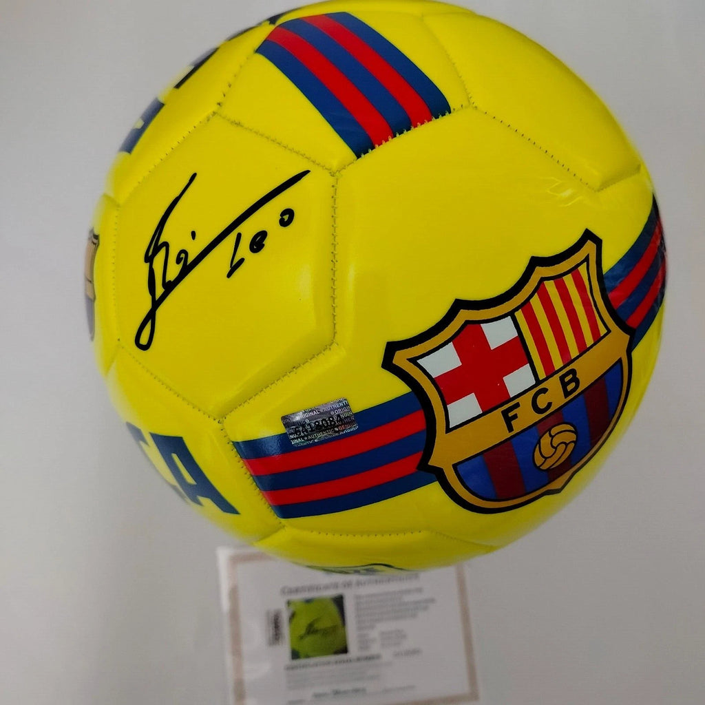 Lionel Messi Signed Autographed FC Barcelona Soccer Ball Official With COA
