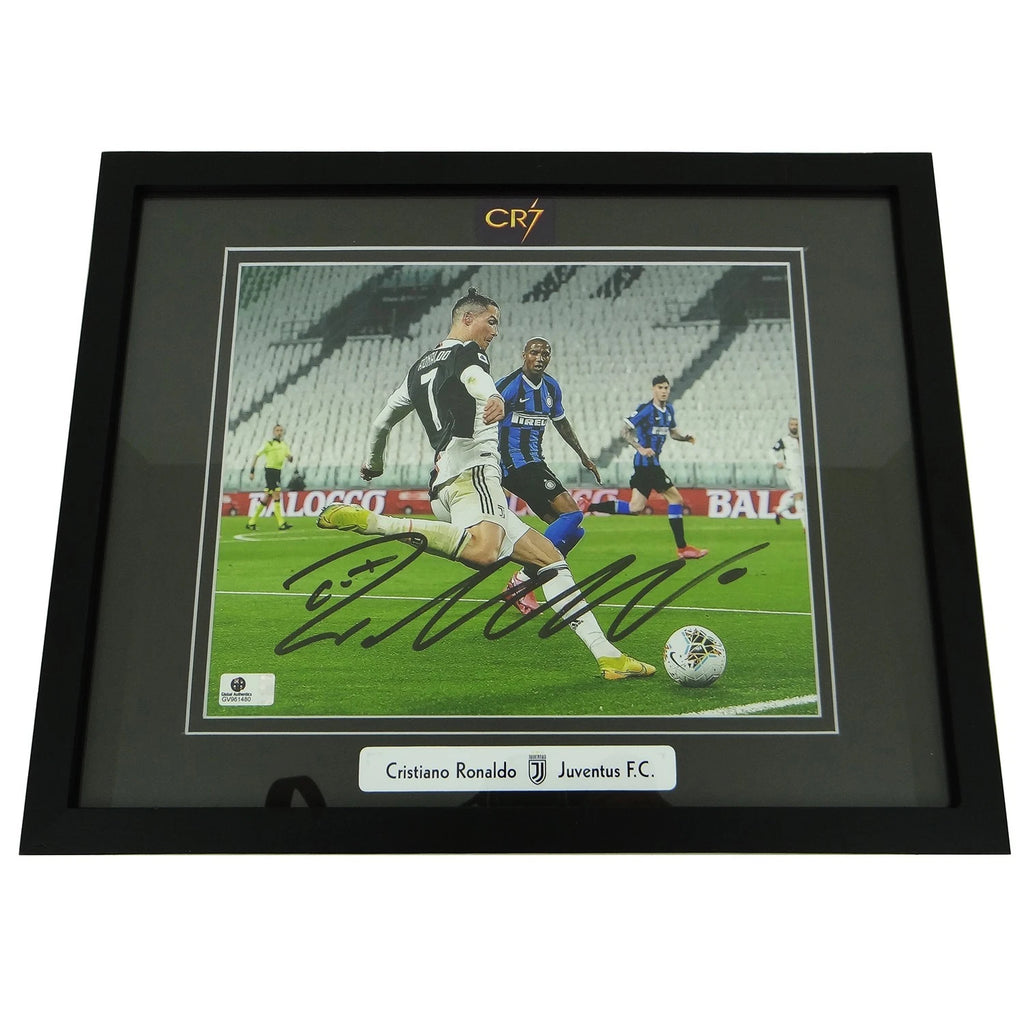 Cristiano Ronaldo CR7 Juventus F.C. Autographed 8x10 Photo Custom Framed w/ COA