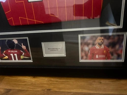 Share Signed Mohamed Salah - Liverpool Framed Home Shirt Certificate Of Authenticity