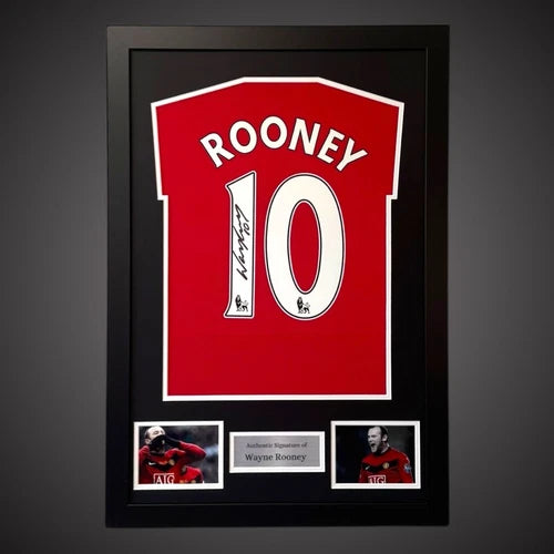 Wayne Rooney Hand Signed 2009/10 Framed Manchester United Shirt w/ COA