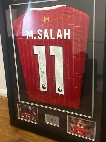 Share Signed Mohamed Salah - Liverpool Framed Home Shirt Certificate Of Authenticity