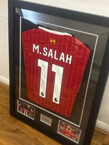 Share Signed Mohamed Salah - Liverpool Framed Home Shirt Certificate Of Authenticity