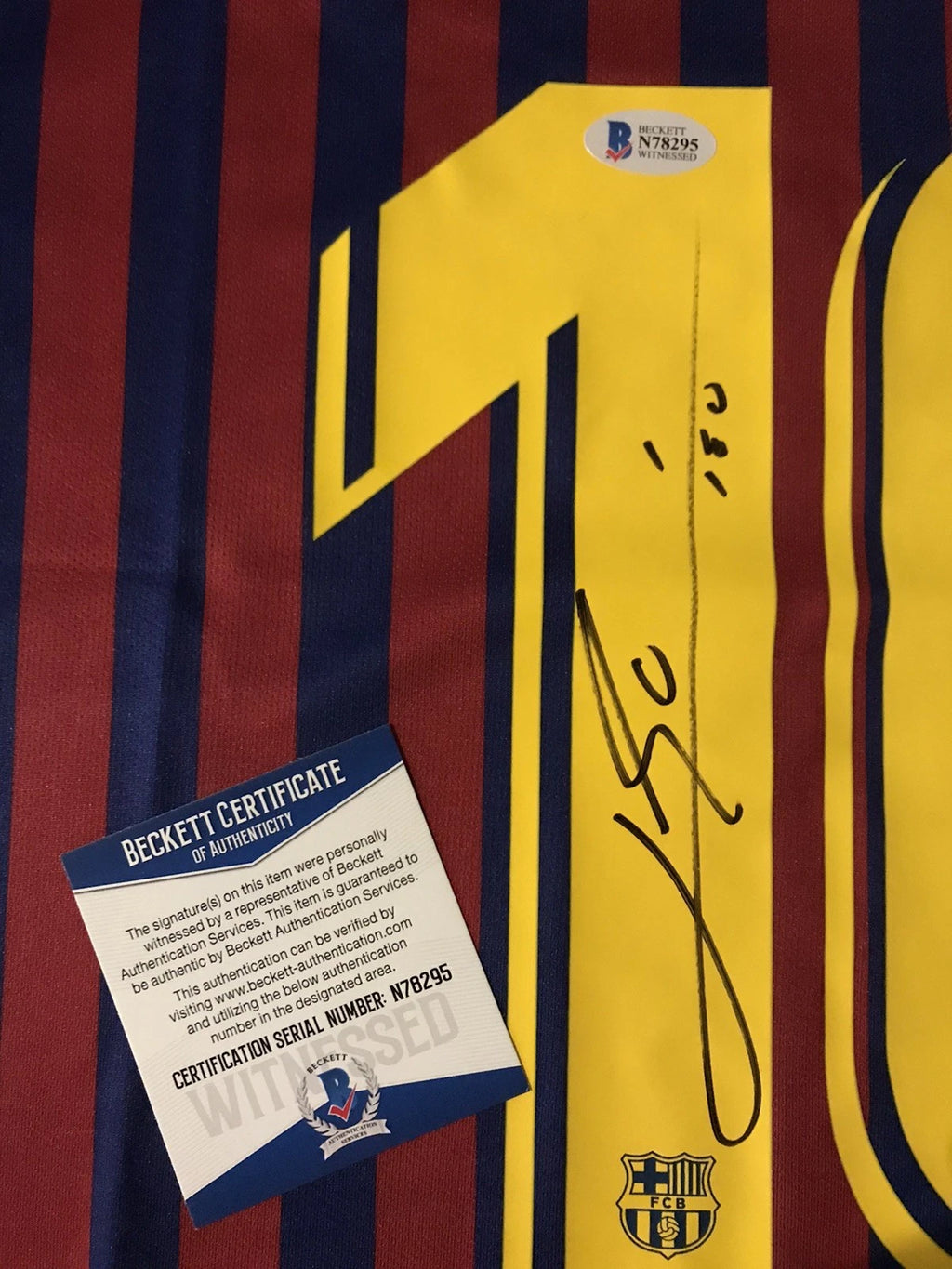Lionel Messi Signed Barcelona 18-19 Jersey Beckett COA