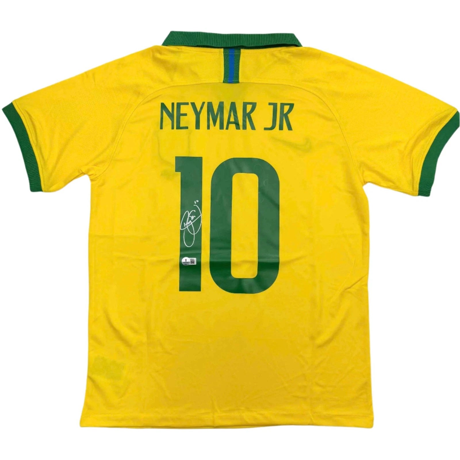 Autographed/Signed Neymar Jr. Brazil Soccer Futbol Jersey Beckett BAS