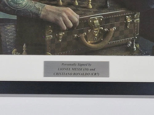 Lionel Messi – Cristiano Ronaldo Canvas Hand Signed Framed w/ COA