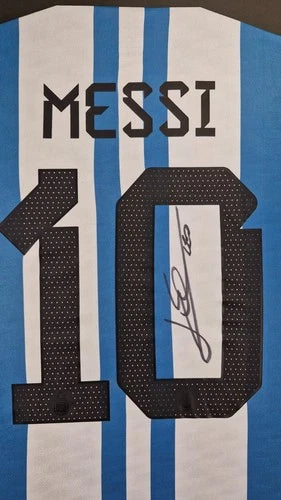 Lionel Messi Signed Argentina Shirt in Framed Presentation