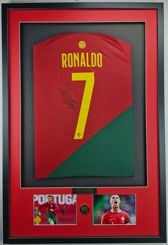Cristiano Ronaldo Shirt Framed Portugal 2022 Hand-Signed