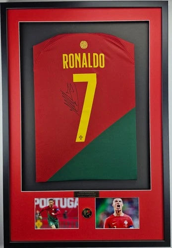Cristiano Ronaldo Shirt Framed Portugal 2022 Hand-Signed