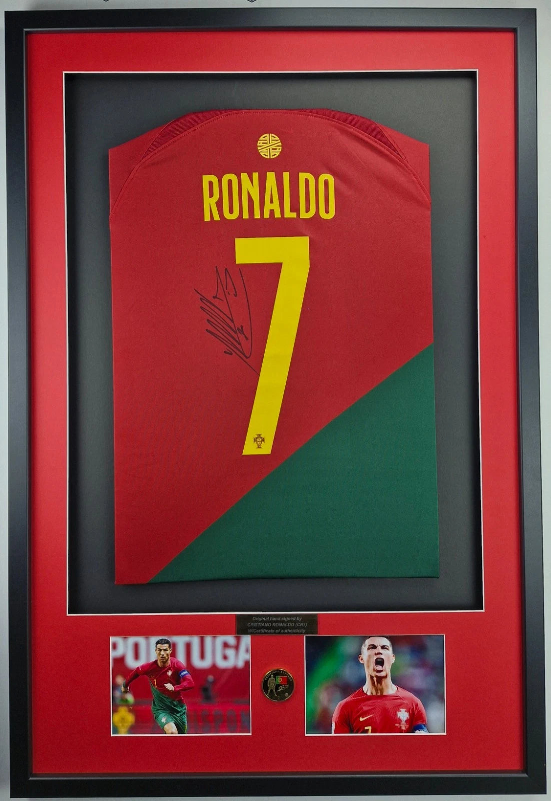 Cristiano Ronaldo Shirt Framed Portugal 2022 Hand-Signed