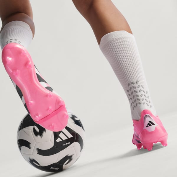 아디다스 프레데터 엘리트 폴드오버 텅 펌 그라운드 부츠 핑크 