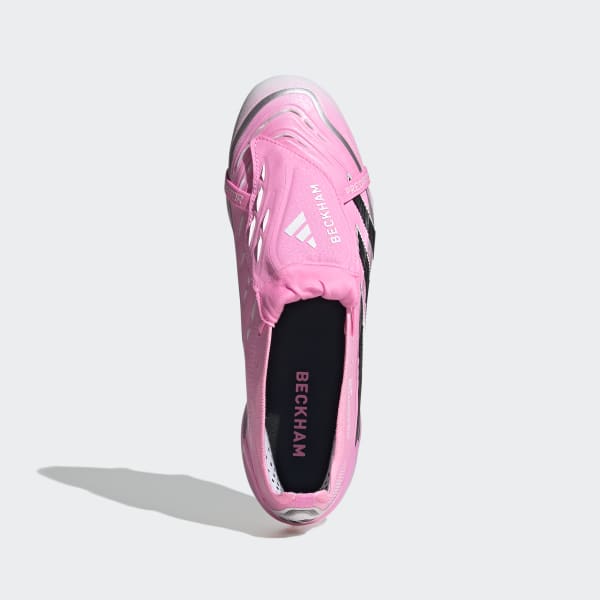 아디다스 프레데터 엘리트 폴드오버 텅 펌 그라운드 부츠 핑크 