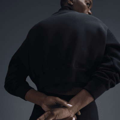 Women's 14-Zip Cropped Sweatshirt Black