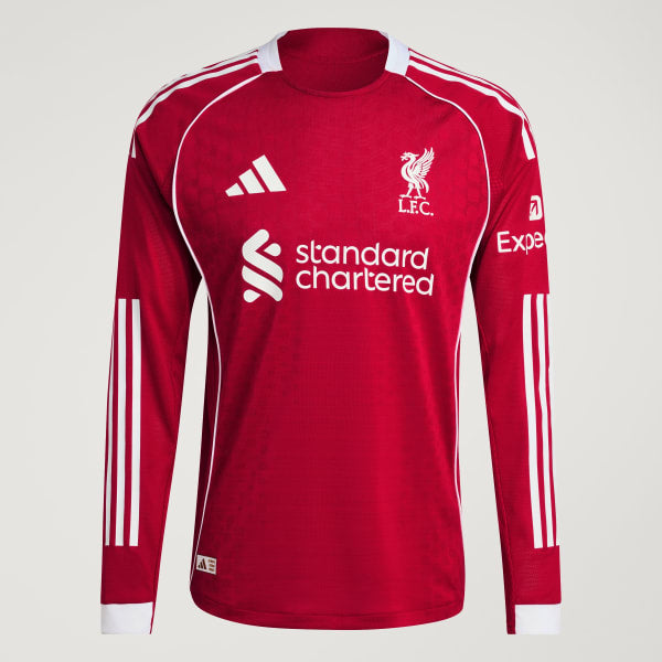 Liverpool FC 25/26 Long Sleeve Home Authentic Jersey