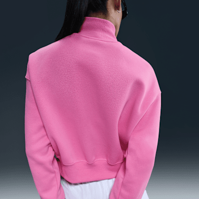 Women's 14-Zip Cropped Sweatshirt Pink