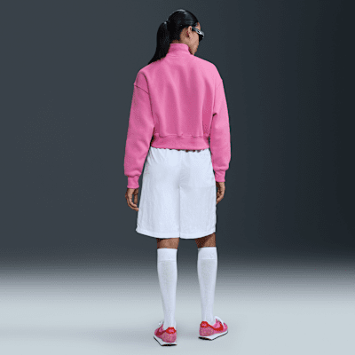 Women's 14-Zip Cropped Sweatshirt Pink